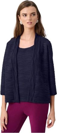 Joseph Ribkoff Set met vest en top - Dames - Vesten - Blauw - XL - Polyester - Truien & Vesten