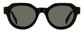 Retro Superfuture Vostro Rounded Geometric Sunglasses - Black