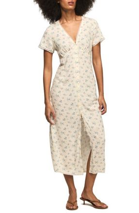 Lucky Brand Simone Floral Midi Dress in Cream Floral at Nordstrom, Size X-Small