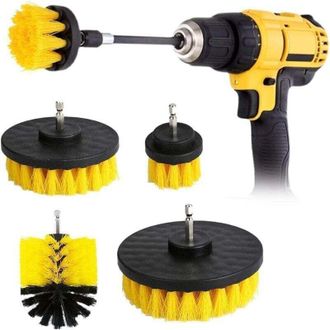 OEM Juego De 4 Cepillos Para Taladro - Cepillo Para Taladro Con Cerdas De 2/3.5/4/5 - Cepillo De Limpieza Para Llantas, Azulejos, Cocina, Suelos, Ba&ntilde;o, Ba