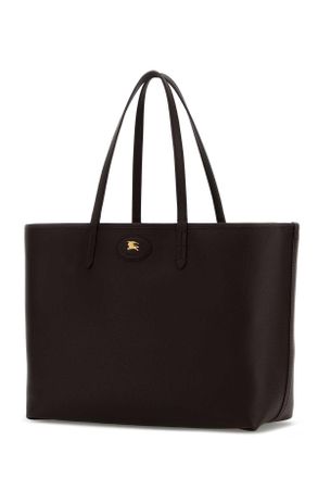 Burberry Womens Reversible Tote Brown Calf Grain Leather