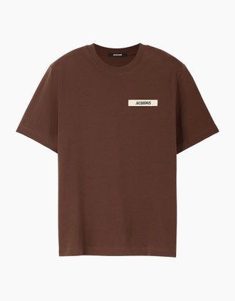 Jacquemus Mens Jacquemus Le Gros Grain T-Shirt in Brown - Size: 38