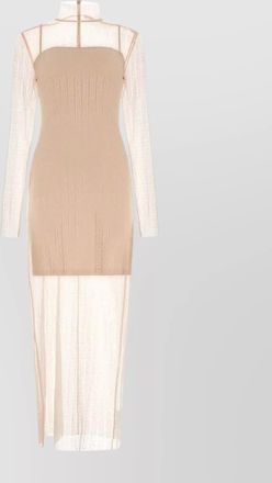 Givenchy lace long-sleeve high-neck maxi dress