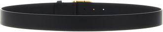 Balenciaga Mens Black Calfskin Regular Belt