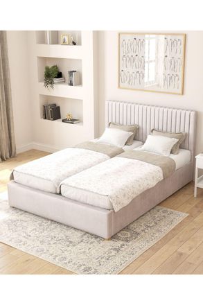 Aspire Home Accents Grant Electric Adjustable Bed Upholstered in Plush Velvet Fabric with Pocket Sprung Mattress UK Made in Light Grey | Size: Single