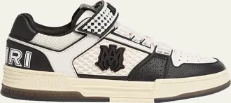 Amiri Mens Ma Skyline Mesh and Leather Low-Top Sneakers
