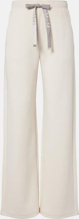 Max Mara Cotton-blend jersey wide-leg sweatpants