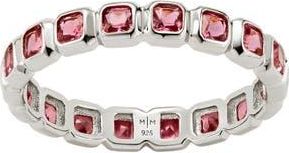 Made by Mary Cubic Zirconia Eternity Birthstone Ring in Silver/October at Nordstrom, Size 10