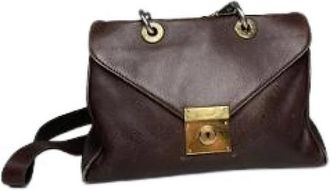 Jil Sander Pre-owned Leren Handtas - Dames - Vintage Handtas - Bruin - ONE Size - Leer - Vintage