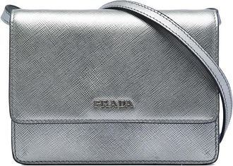 Prada Pre-owned Prada Saffiano Wallet on Strap Ladies B1O28J9EJQLE60MB