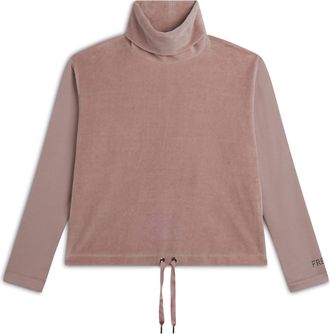 Freddy Felpa Collo Alto con busto in velluto e coulisse sul fondo