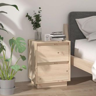 vidaXL vidaXL Comodino 40x35x50 cm in Legno Massello di Pino