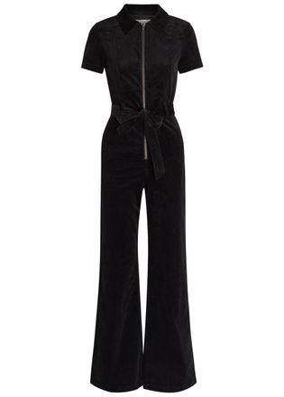 Alice & Olivia Gorgeous Corduroy Wide-leg Jumpsuit - Black - 27 (W27 / UK8-10 / S)