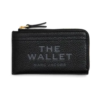 Marc Jacobs Wallets & Cardholders, female, Black, Size: ONE SIZE Black Leather Wallet Accessories Aw25