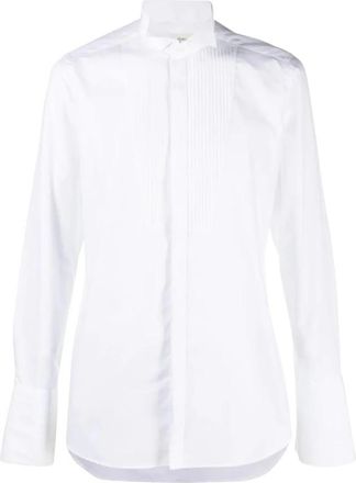 Tintoria Mattei Camicia - Heren - Zakelijke Overhemden - Wit - 5XL - Katoen - Overhemden