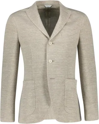 Boglioli Jassen, Heren, Beige, L, Linnen, K Jacket