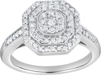 LuvMyJewelry Vionne 0.50 Ct 10K Gold Diamond Ring