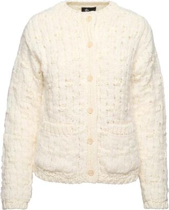 Moncler Grenoble wool Patterned Cardigan White - Dames - Vesten - Wit - L - Truien & Vesten