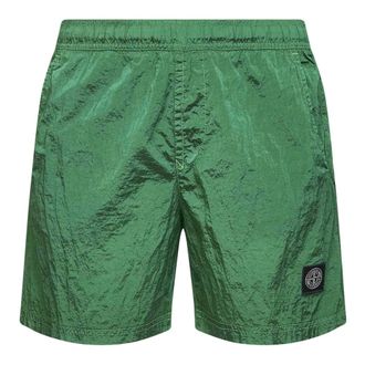 Stone Island Badmode, Heren, Groen, S, Nylon, Stone Island Sea clothing Green