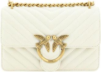 Pinko Witte Kalfslederen Bos Taurus Schoudertas