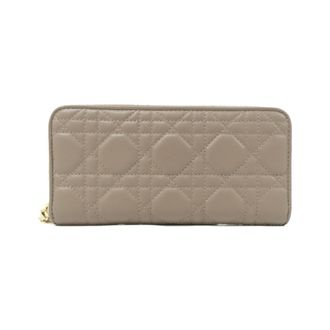Dior Brown Leather Long Wallet (Bi-Fold) (Pre-Owned)