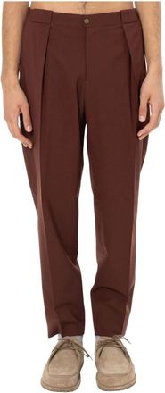 BRIGLIA 1949 Portobello Marzotto Wollen Broek - Heren - Nette broeken - Bruin - XS - Wol - Broeken