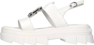 Stuart Weitzman Sandalen - Dames - Sandalen - Wit - 37 EU - Leer - Schoenen
