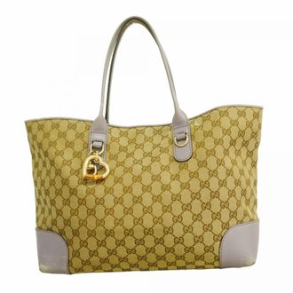 Gucci Brown Purple Canvas Tote Bag (Pre-Owned)