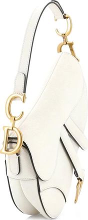 Dior Borsa a spalla Saddle mini in pelle - Bianco