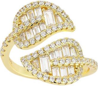 Glaze Jewelry 14K Over Silver Cz Ring