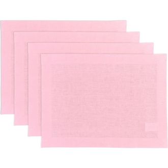 Solino Home Linen Placemats - Fete, 14 x 19 in Pink Lemonade at Nordstrom, Size Medium