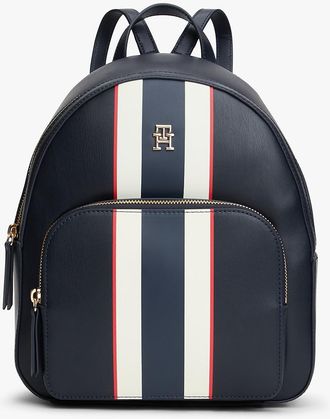 Tommy Hilfiger Womens Signature Stripe Backpack - Navy