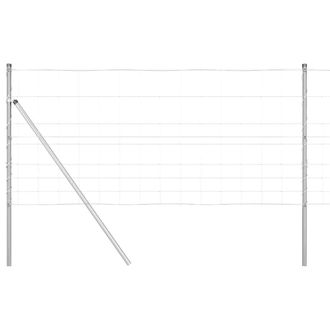 Berkfield Home Field Fence 1x50 m Galvanised Steel in Silver