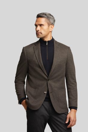 Bugatti Jerseysakko BUGATTI, Herren, Gr. 33, braun, 56% Polyester, 42% Viskose, 2% Elasthan, normal, Manschette, Sakkos Jerseysakko, inklusive w&auml;rmendem Weste