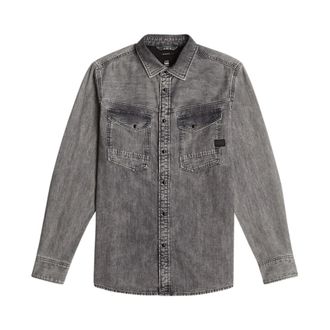 G-Star Denim Overhemden - Heren - Spijkeroverhemden - Grijs - S - Denim - Overhemden