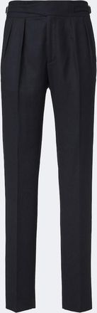Rubinacci Pleated virgin wool tapered pants