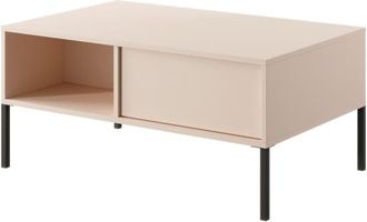 AKL FURNITURE Mesa de centro efecto madera Beige