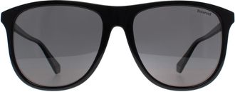 Polaroid Vierkant Heren Zwart Grijs Gepolariseerd PLD 4178/S