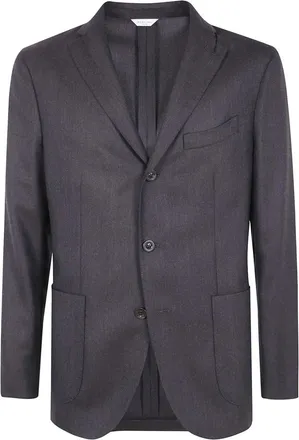 Boglioli Jassen, Heren, Bruin, M, Leer, K Jacket