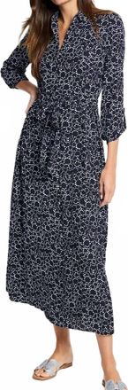Nic+Zoe Pearl Garden Ivy Dress In Indigo Multi