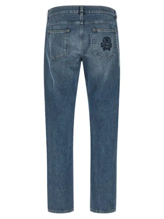 Dolce & Gabbana Stone-Washed Cotton Jeans - Blue