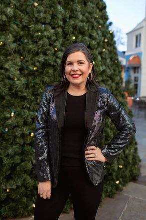 Fate Sequin Blazer In Black