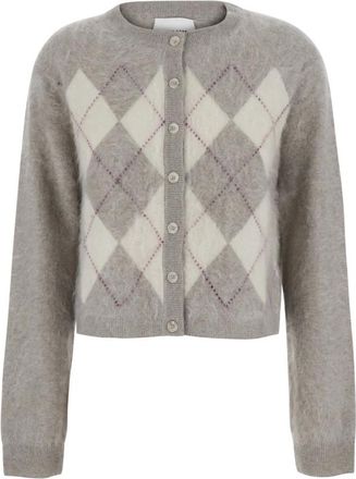 Soft Goat C&aacute;rdigan de rombos - Knitwear - Mujer - Gris - XS