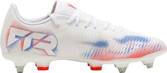 Puma Future 8 Play voetbalschoenen voor heren met grafische print, geschikt voor zachte ondergrond (Poema Wit)