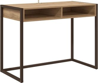 vidaXL Escritorio Con Almacenamiento Roble Artesanal 100 X 50 X 75 Cm Vidaxl