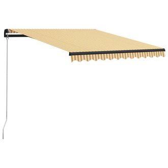 Berkfield Home Manual Retractable Awning 300x250 cm Yellow & White