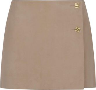 Givenchy leather mini skirt - women - Goat Skin - 42 - Neutrals