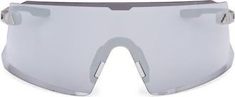 adidas 120mm Shield Sports Sunglasses in Grey/Other /Smoke Mirror at Nordstrom