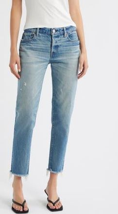 Moussy Vintage Bretton Tapered Ankle Jeans in Light Blue at Nordstrom Rack, Size 31