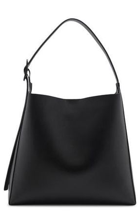 Mango Buckle Faux Leather Shopper Bag in Black at Nordstrom Rack